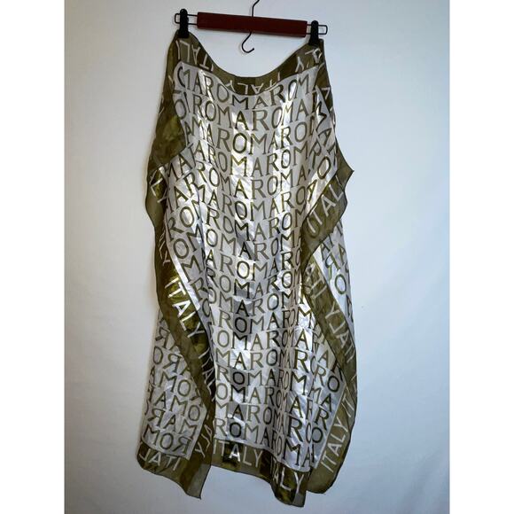 Italian Scarf - Roma Italy - 38" Square - Silky - Picture 1 of 5